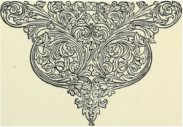 detailed illustrated scrollwork
