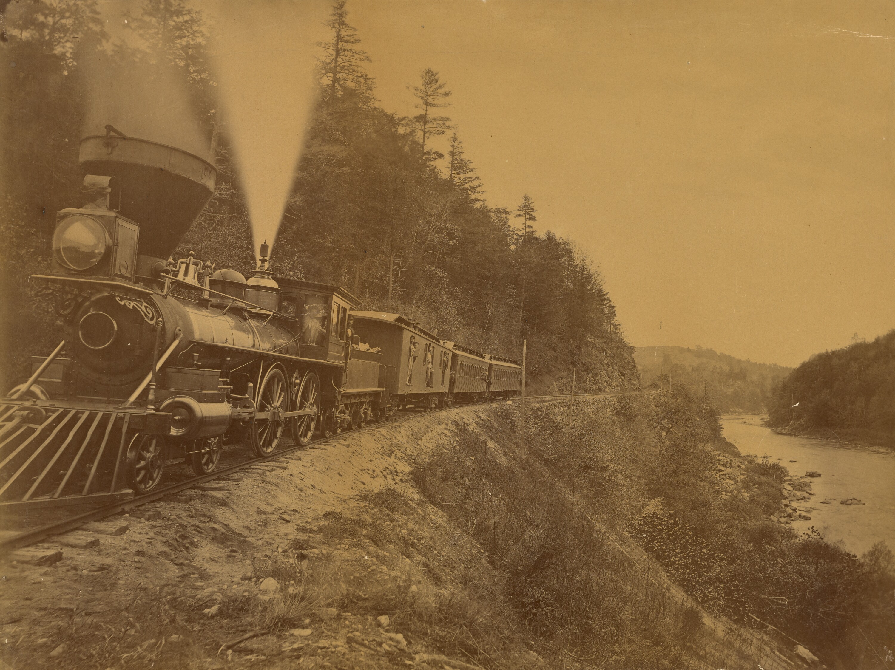 1870 Train on a Railroad