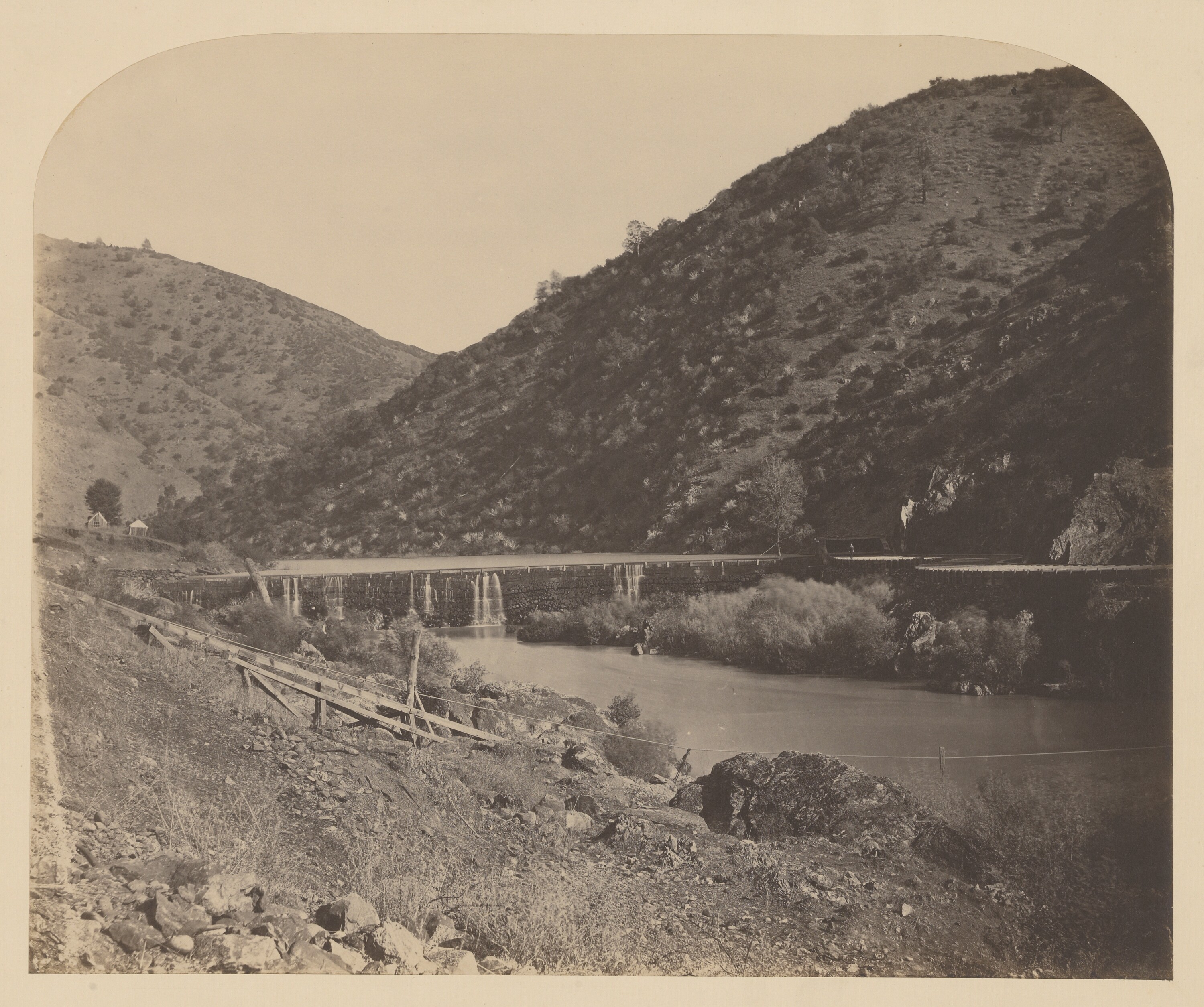 Benton Dam, Merced River circa 1860