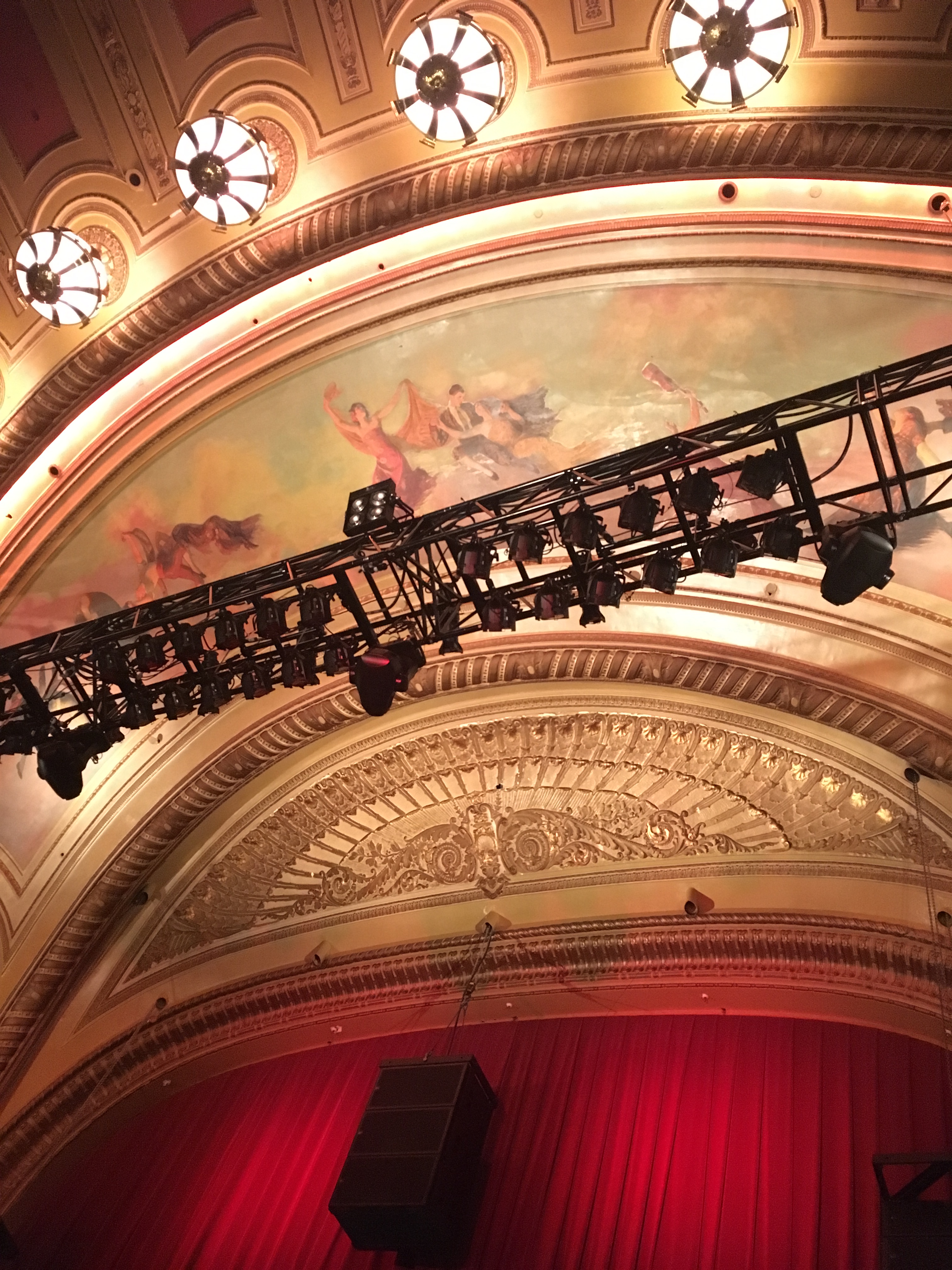 View of the ceiling of the Warfield in San Francisco, CA