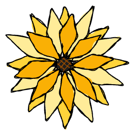 Illustration of a flower with petals in multiple shades of yellow, representing mature analytics capacity.